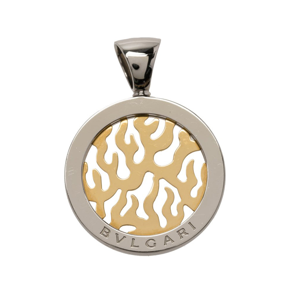 BGL-CL697487 light gold flame color separation round pendant