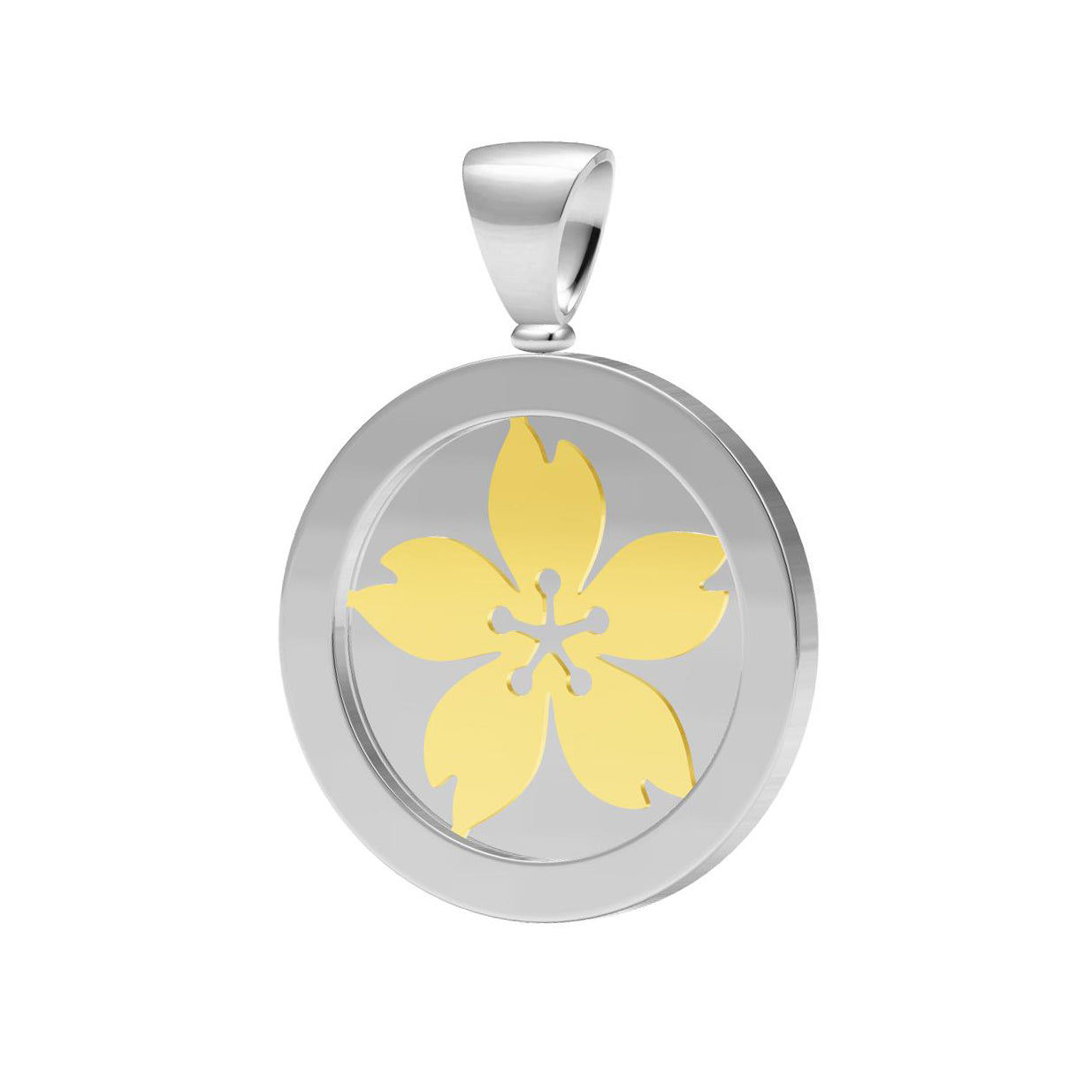 BGL-CL701565 flower shape round pendant