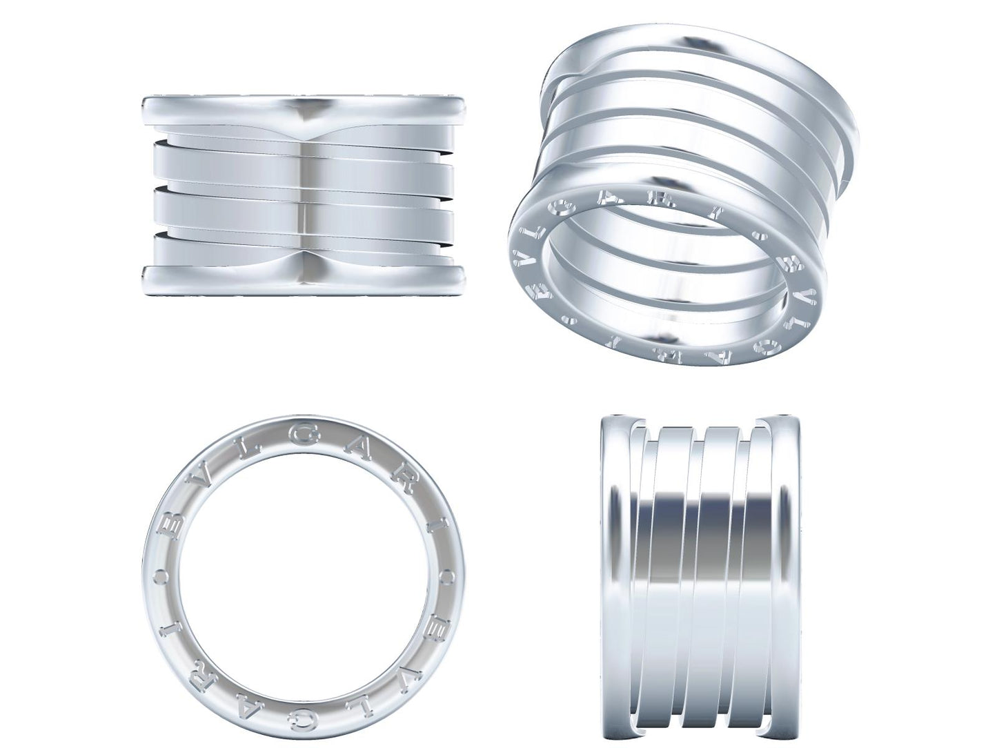 BGL-AN851533 light gold 5-ring spring ring