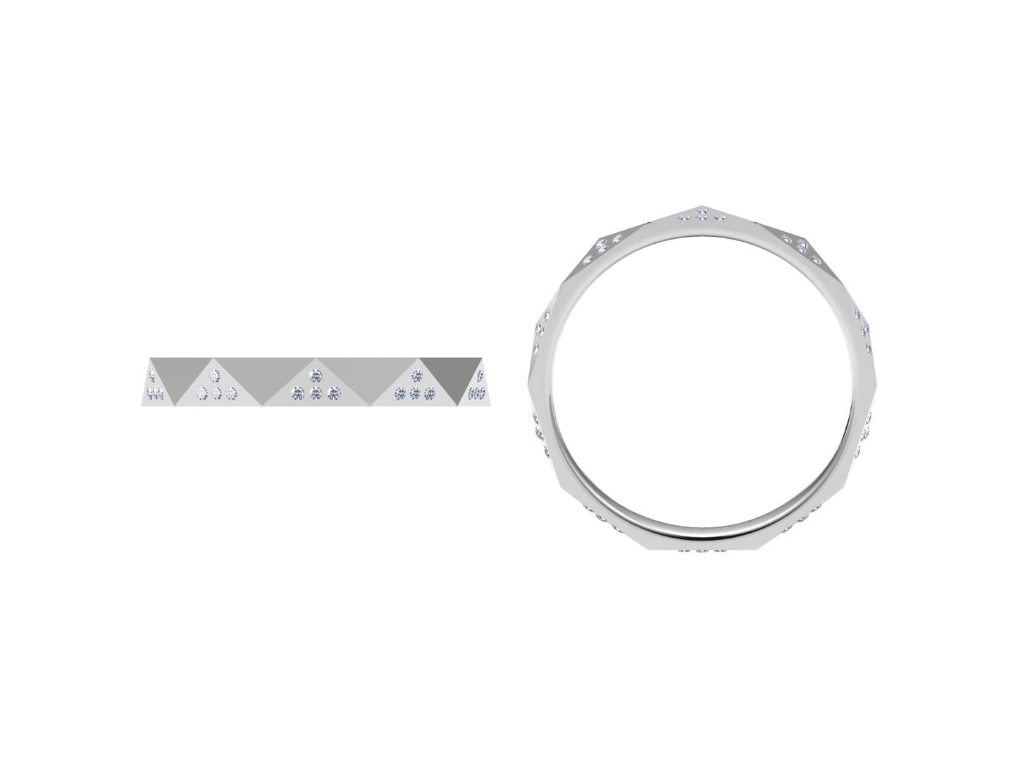 GLF-GR28941 triangular shaped face ring bar ring