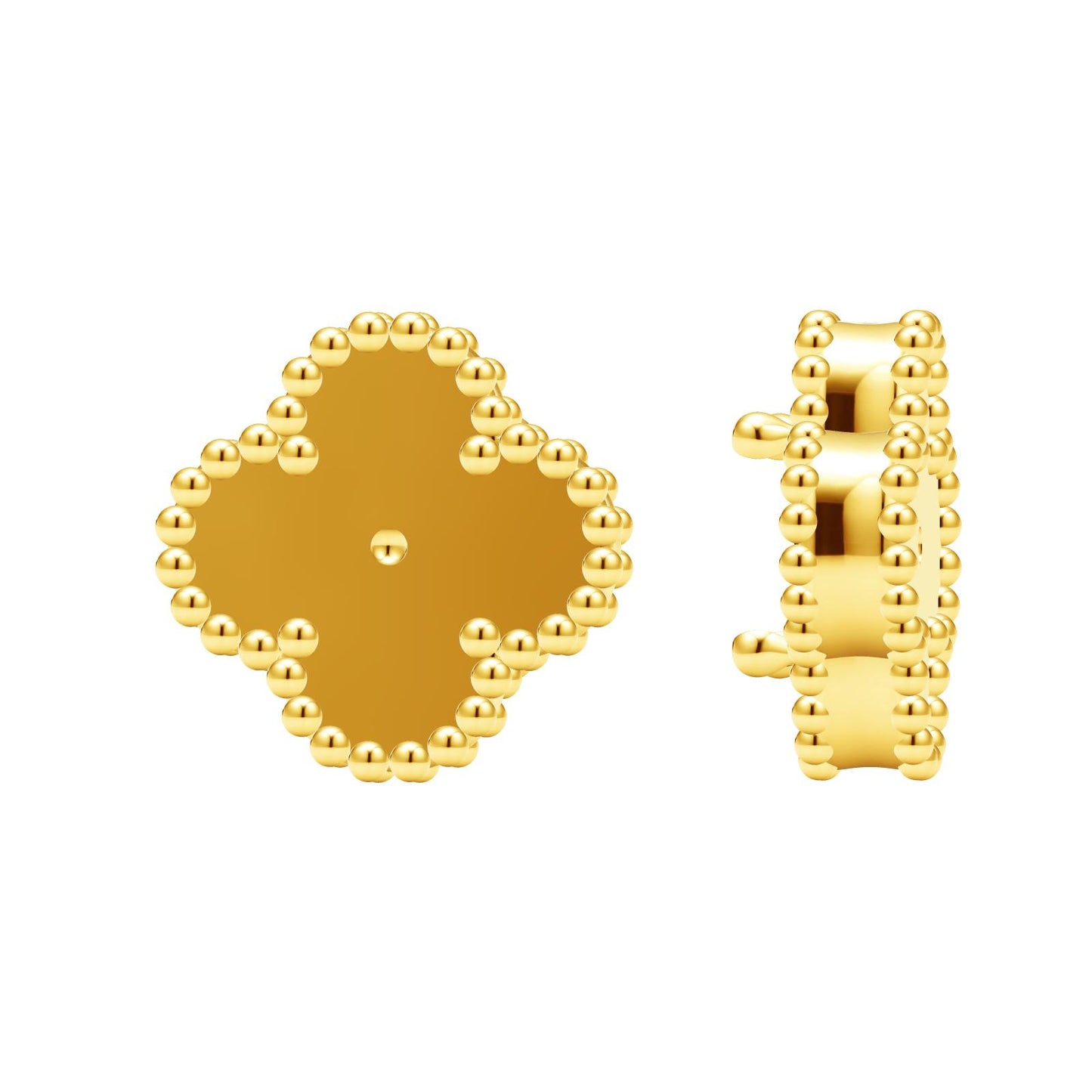 VCA524263 about 10mm modified four-leaf clover earrings