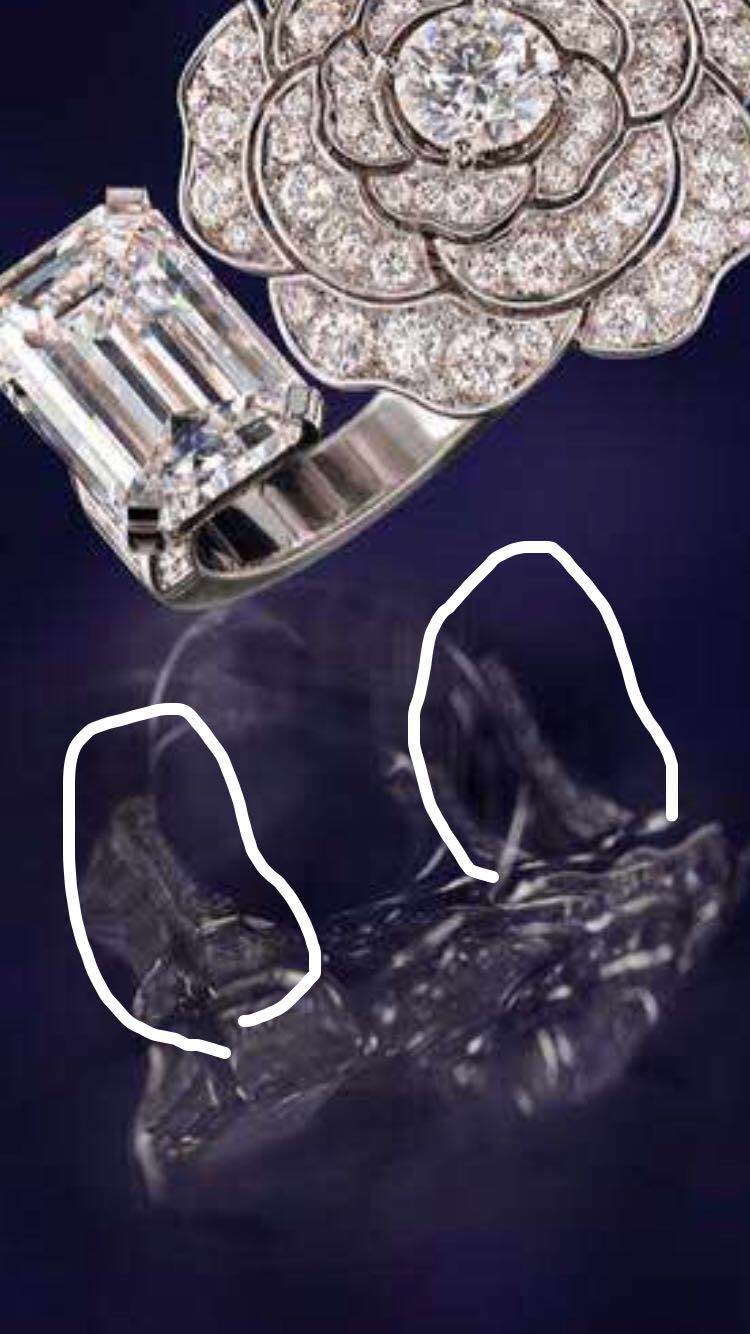 XNE-J12567 camellia wave body small octagonal ring