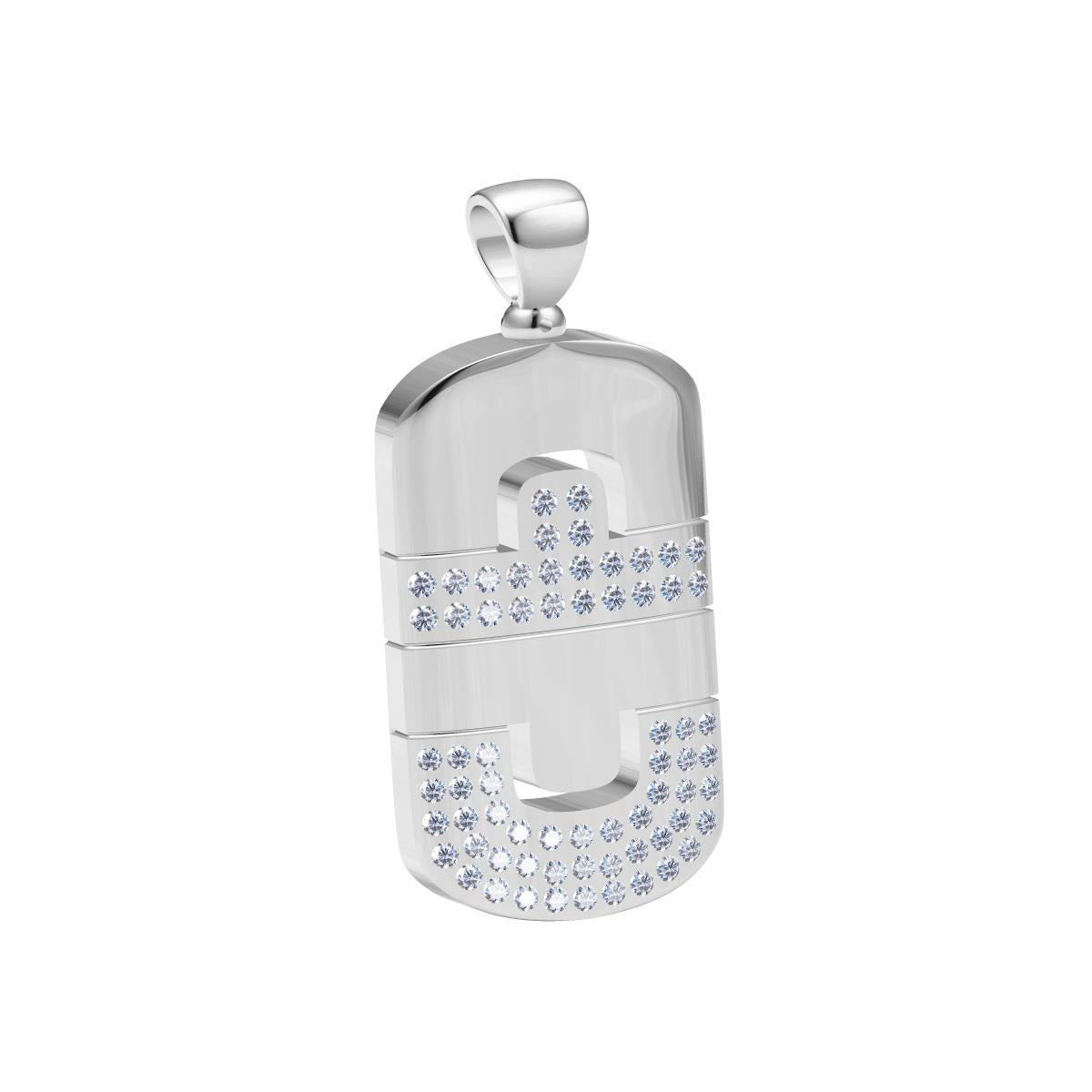 BGL-CL117947 half diamond small Chinese character pendant