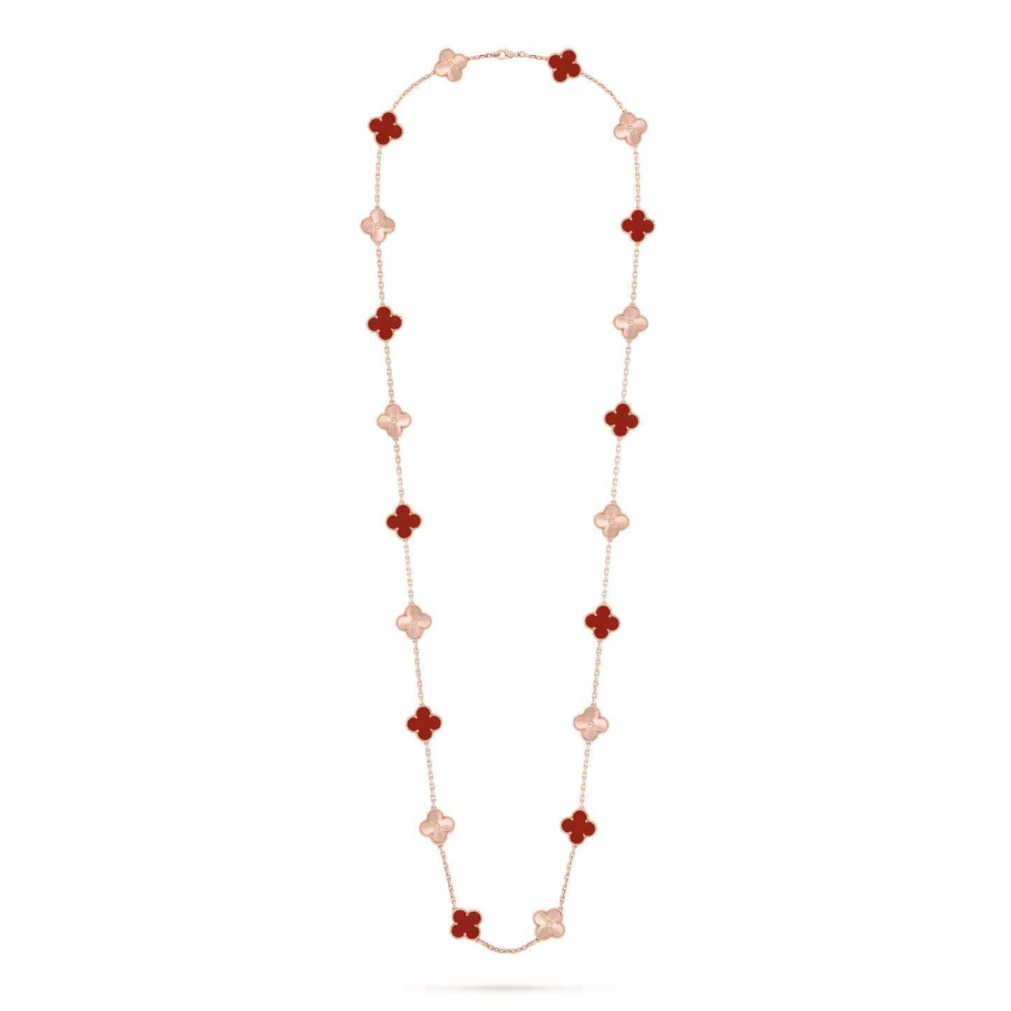 VCARP7RO00 four-leaf clover long necklace 20 pieces theme pattern