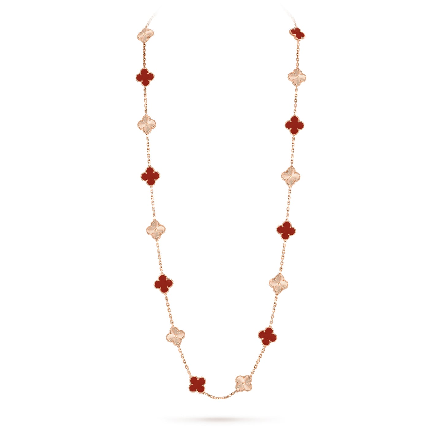 VCARP7RO00 four-leaf clover long necklace 20 pieces theme pattern