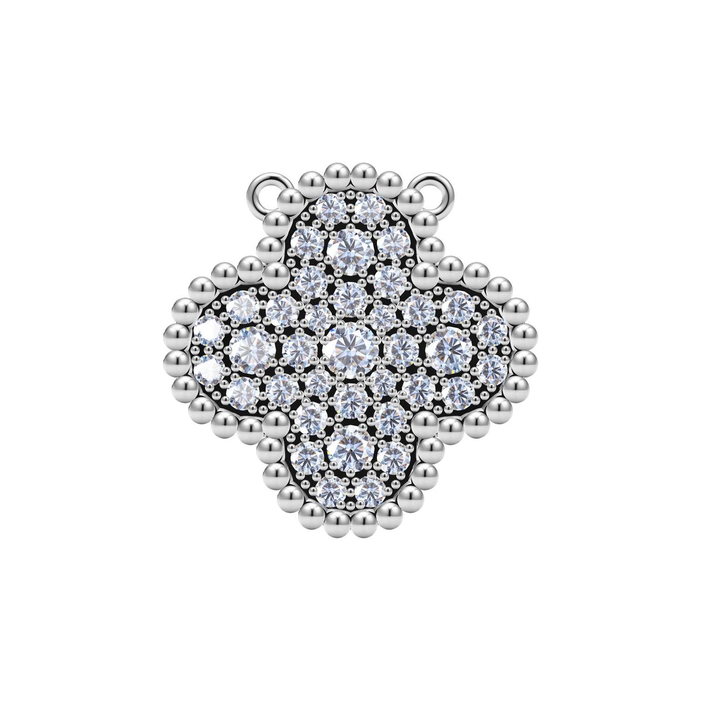VCA31299348 15MM original four-leaf clover dense stone pendant