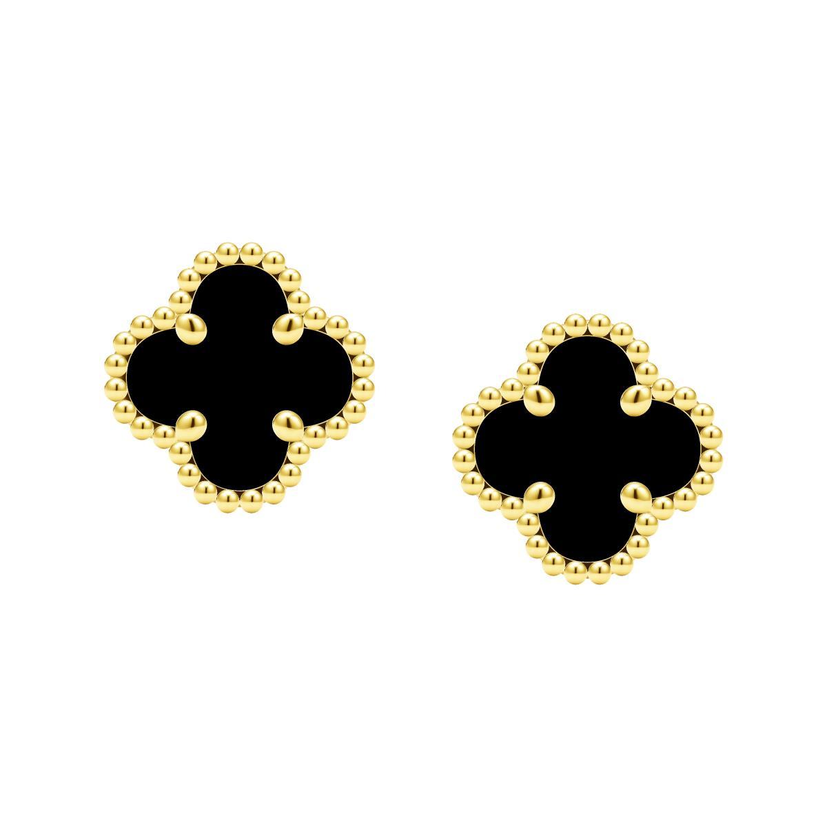 VCA524263 about 10mm modified four-leaf clover earrings