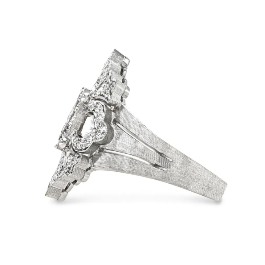 BQLT-JAURIN013198 European style four-leaf clover medium size ring 15#