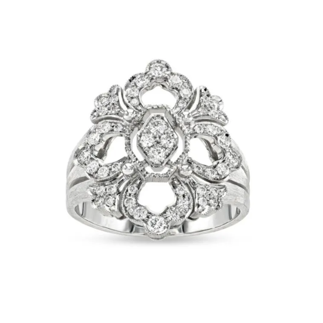 BQLT-JAURIN013198 European style four-leaf clover medium size ring 15#