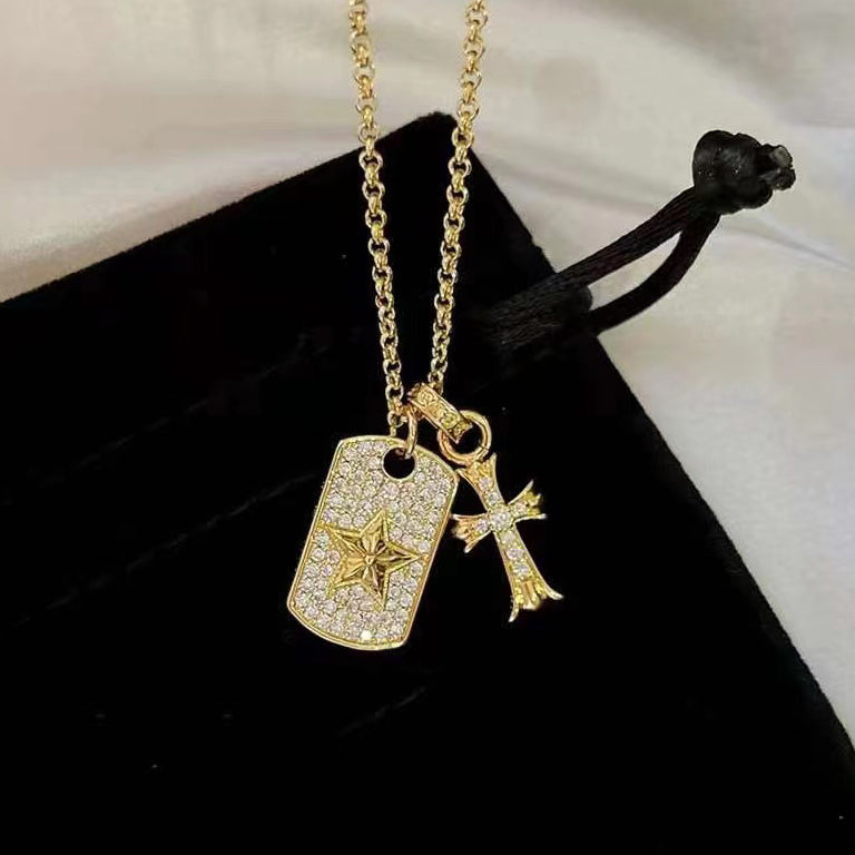KLX-986652 cross five-pointed star tag