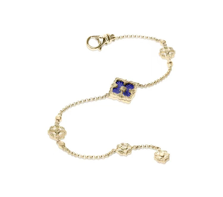 BQLT-JAUBRA018237 Enamel gold wire European style four-leaf clover bracelet