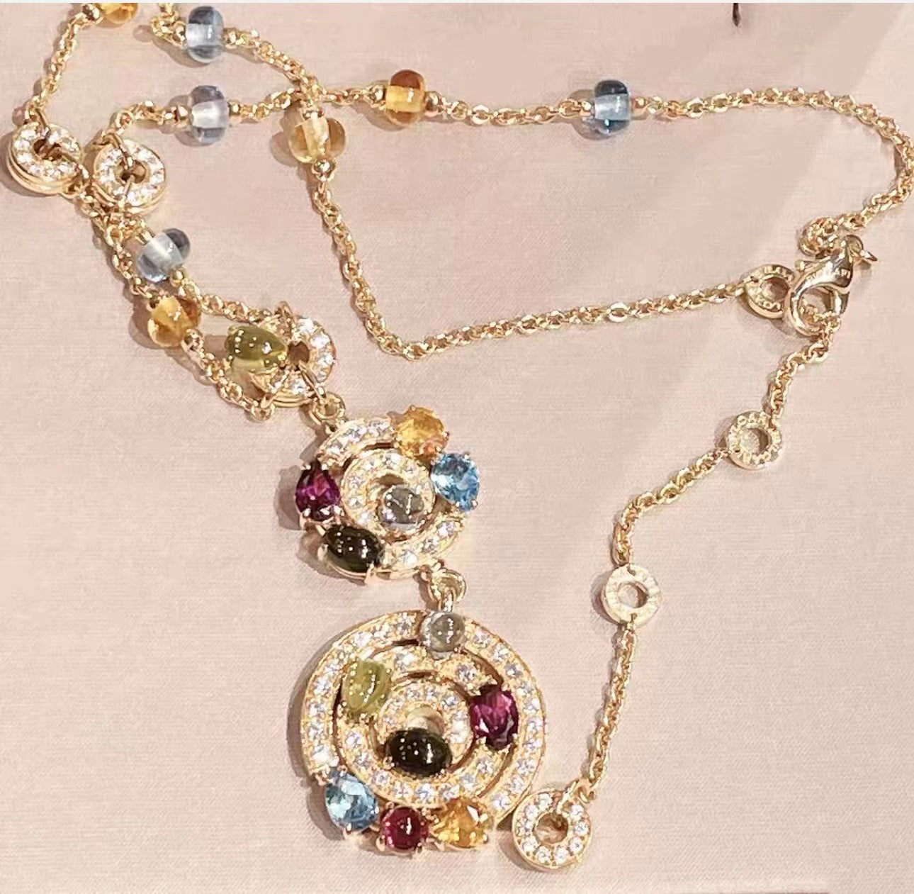 BGL-RD3594B colorful treasure chain necklace