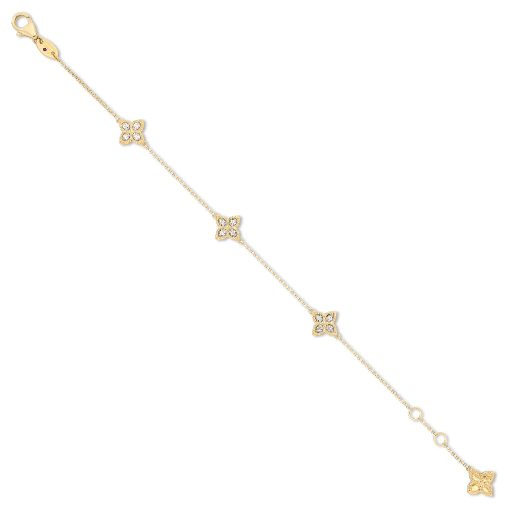 LBT-ADR777BR1093 twisted rope four-leaf clover 3 flower bracelet