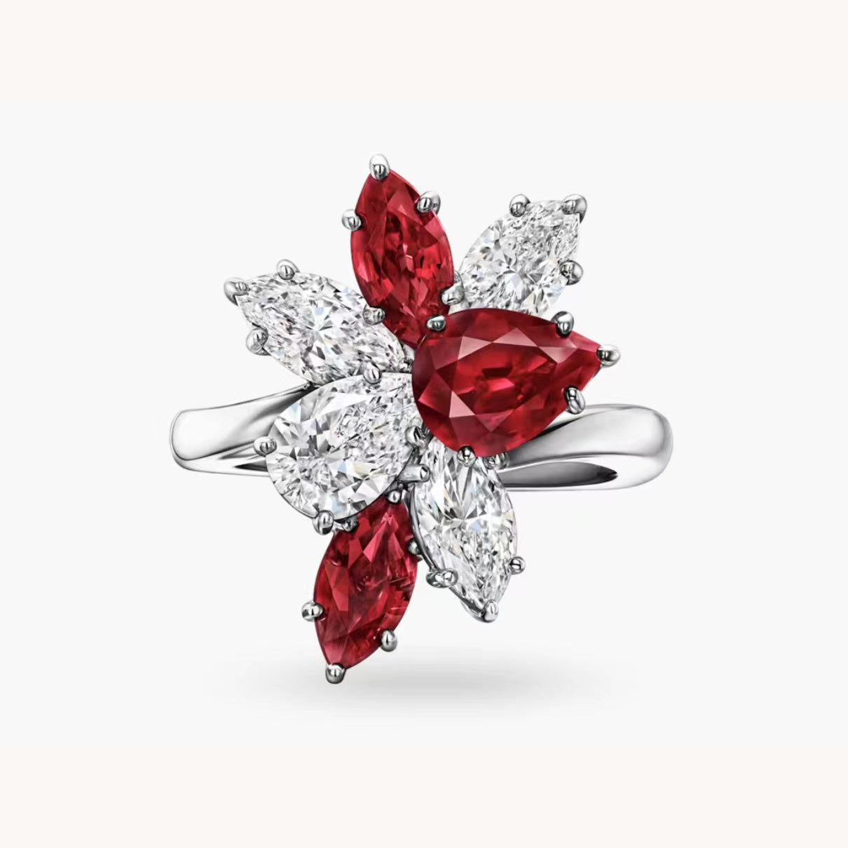 HW-8465223 Marquise Water Drop Stone Twist Arm Ring 13#