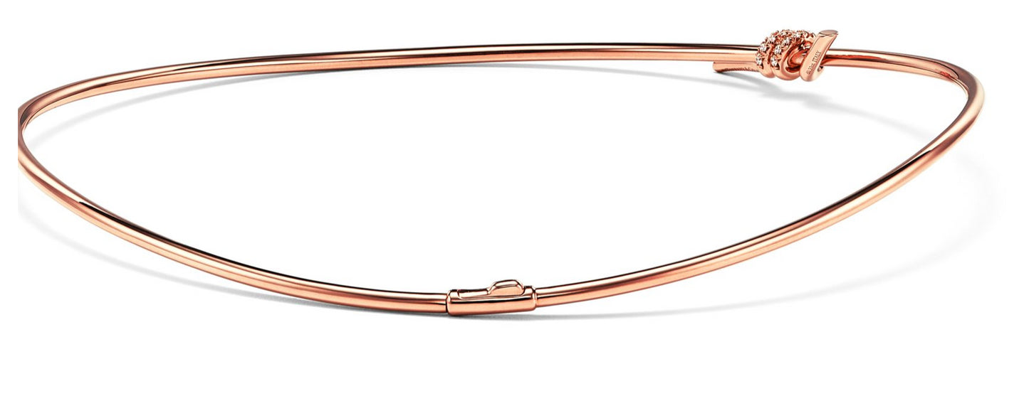 TIF-69344771 Twisted Rope Necklace with Diamonds Hollow Style