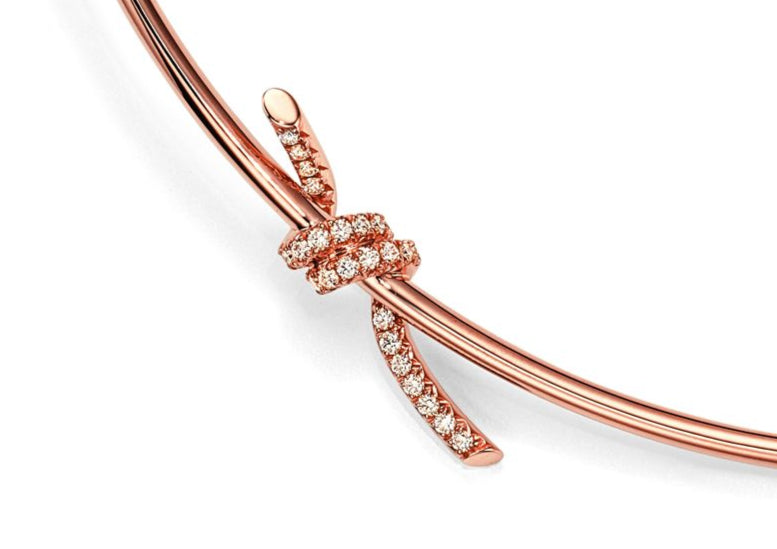 TIF-69344771 Twisted Rope Necklace with Diamonds Hollow Style