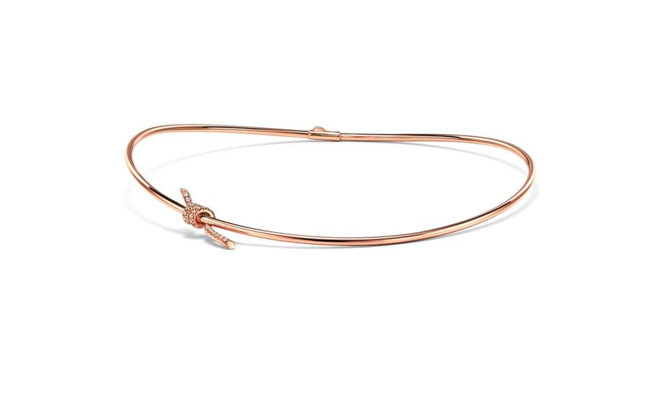 TIF-69344771 Twisted Rope Necklace with Diamonds Hollow Style