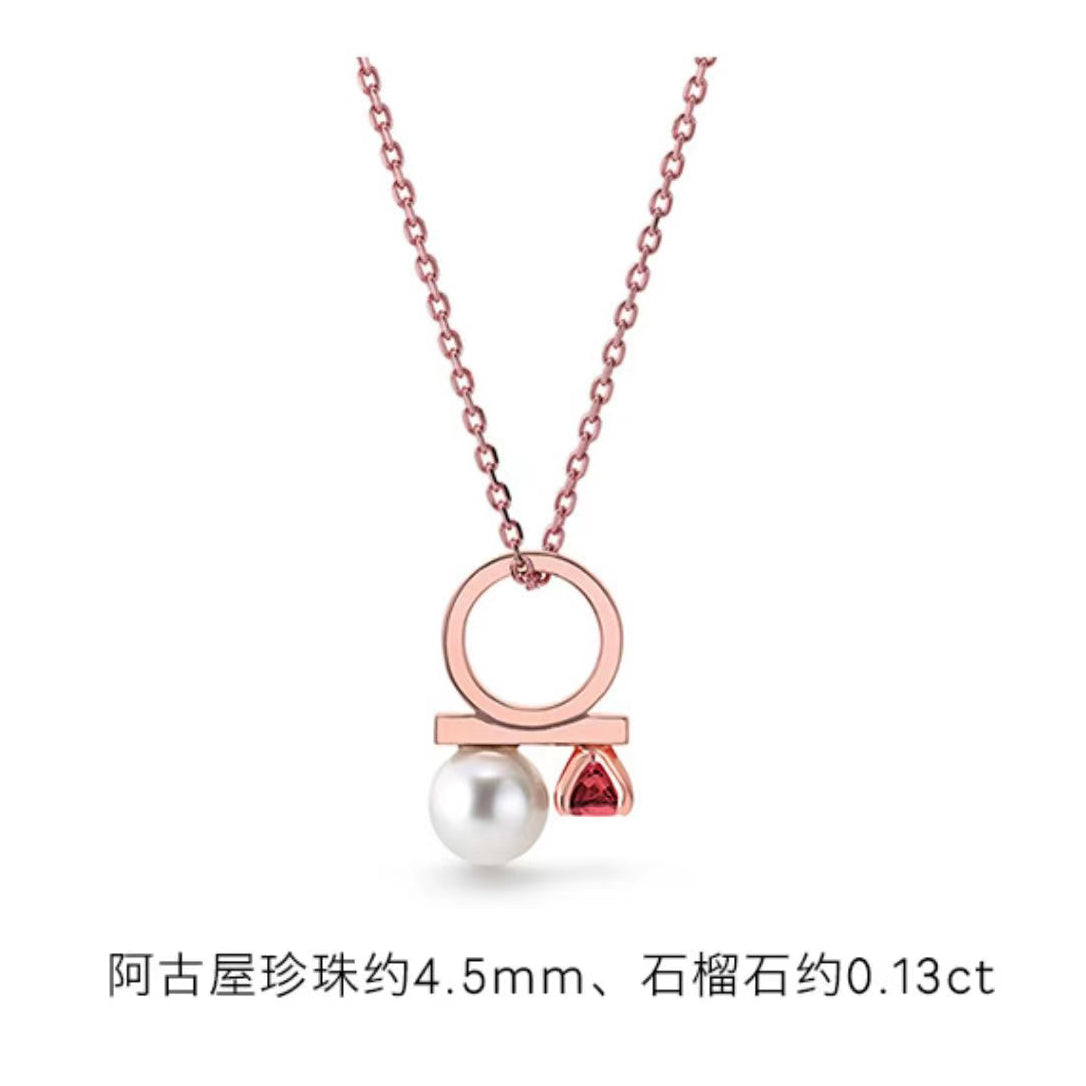 TSQ-P-16961钻珠混串珍珠吊坠珍珠4.5mm主石0.13ct