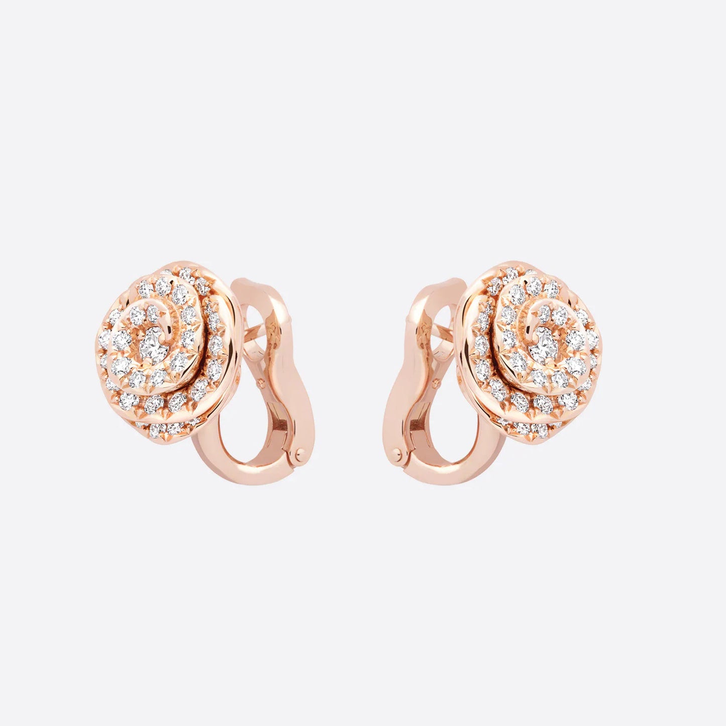 DIOR-JRCO94001 Large Flower 13MM Full Diamond 1ct Ear Pat