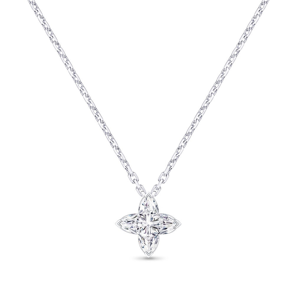 LV-Q03018 star cut diamond necklace