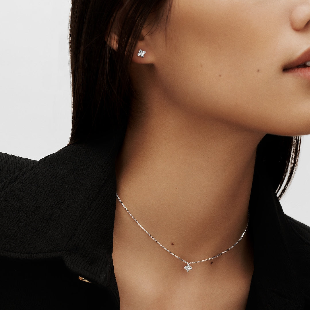 LV-Q03018 star cut diamond necklace