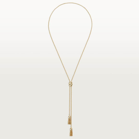 KDY-N7424438 lacquer beads tassel necklace
