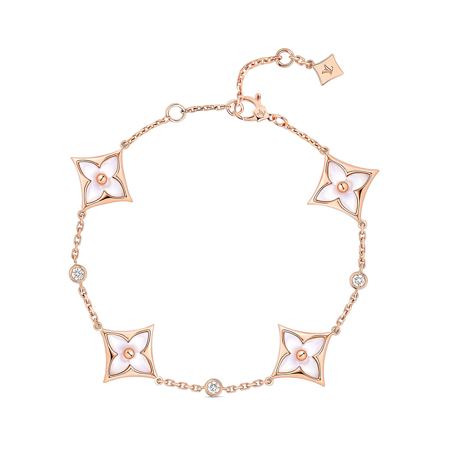 LV-Q05569 White Bay Plum Blossom Flying Mark 4 Flower Bracelet