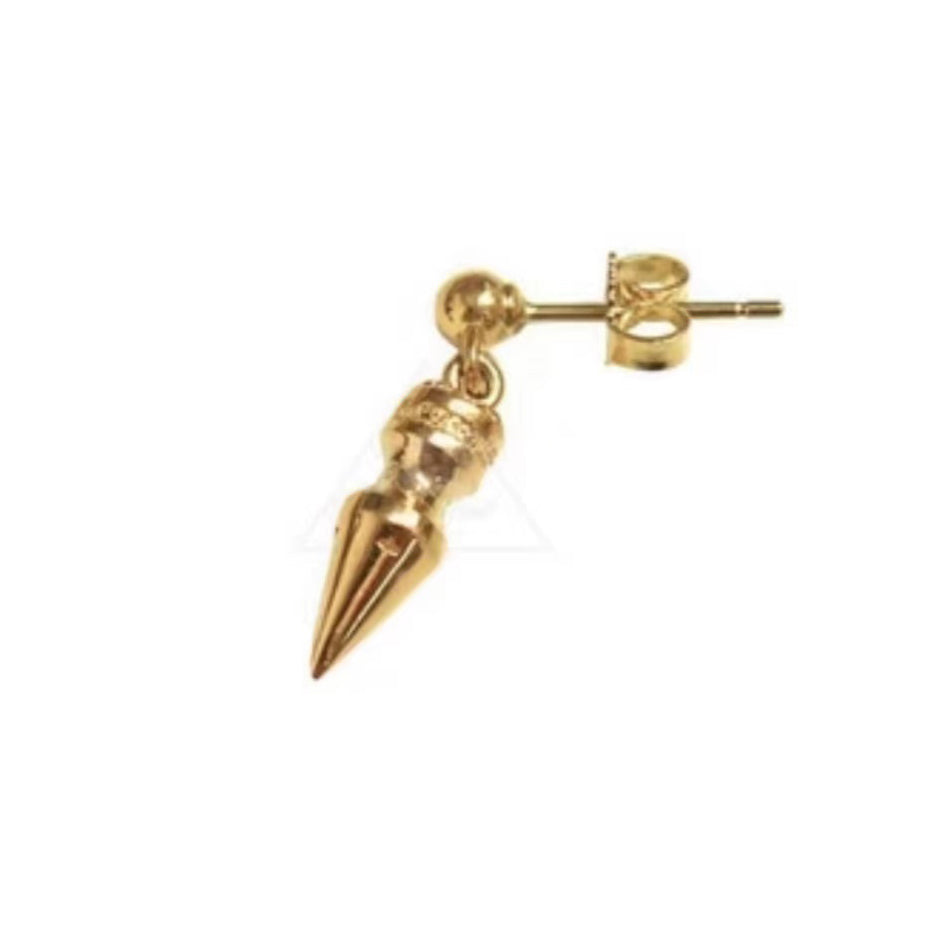 KLX-ES89200109 light gold bullet earrings