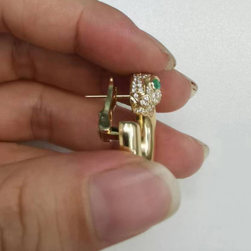 KDY-B842111 Leopard hoop earrings clip earrings guest version