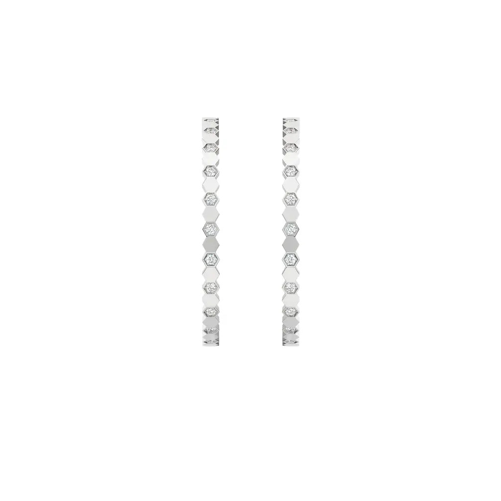 SM-085447 Honeycomb Earrings C-Shaped Earrings