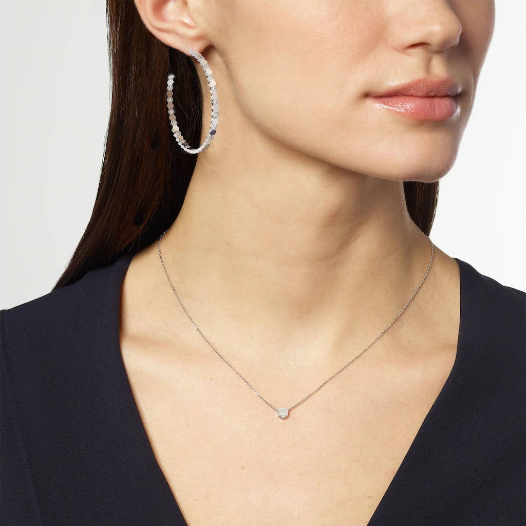 SM-085447 Honeycomb Earrings C-Shaped Earrings