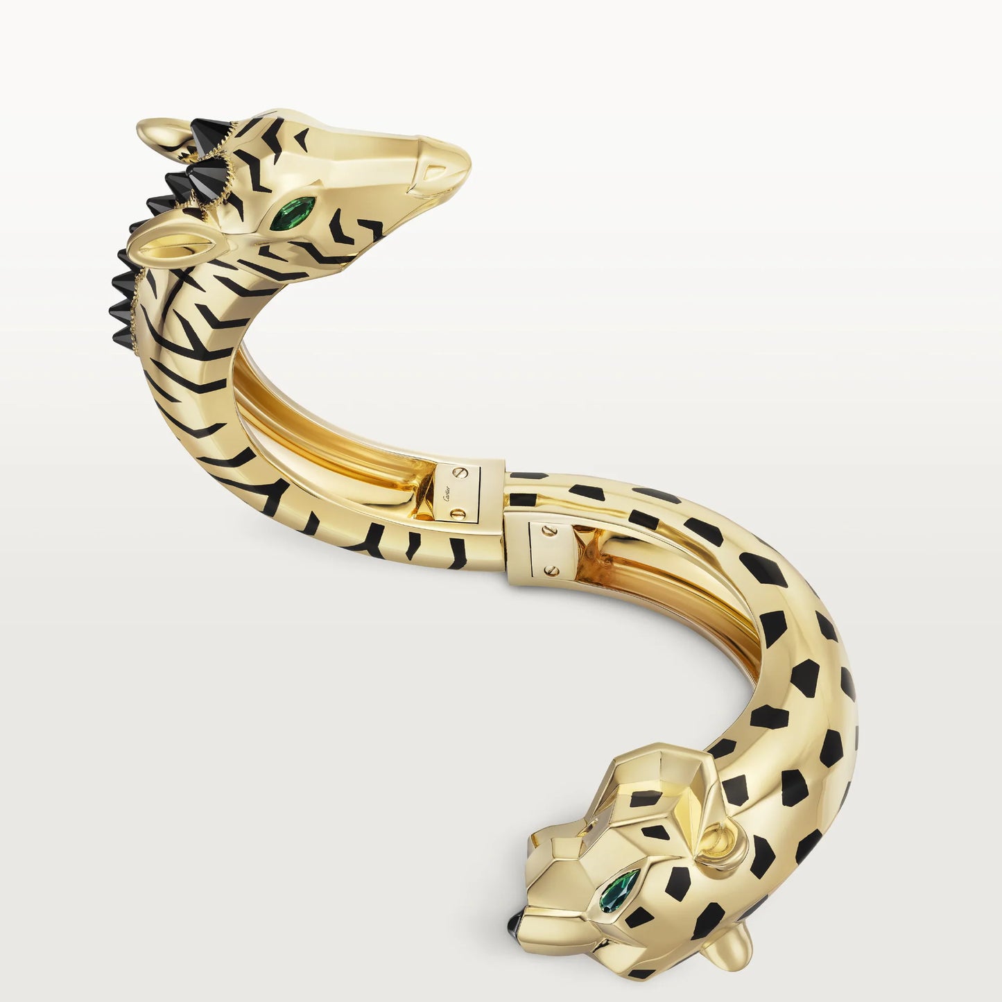 KDY-H6038815 Leopard Giraffe Double Headed Open Bracelet 17#