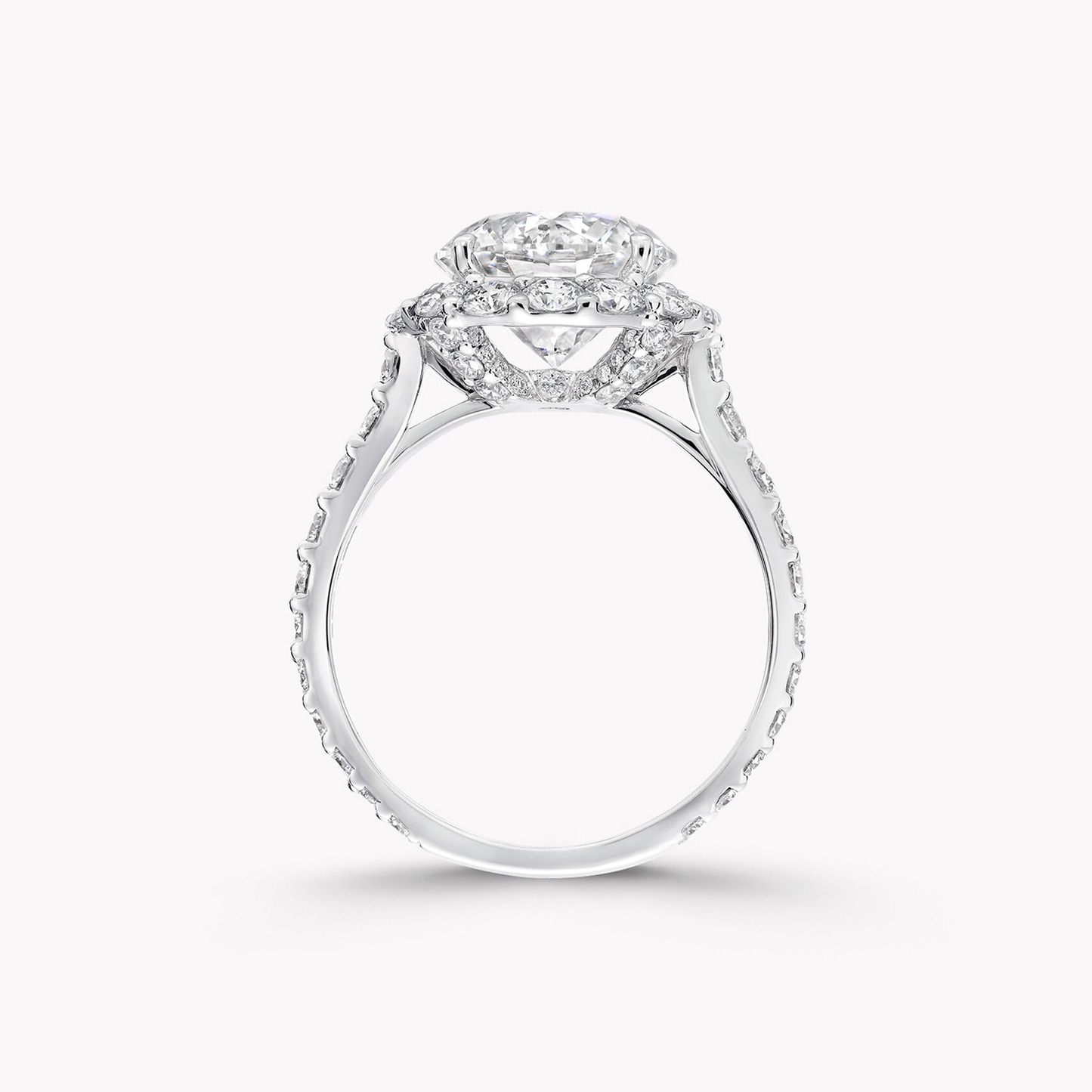 GLF-RGR618 four-prong 1ct stone straight arm nail-set diamond ring 11#