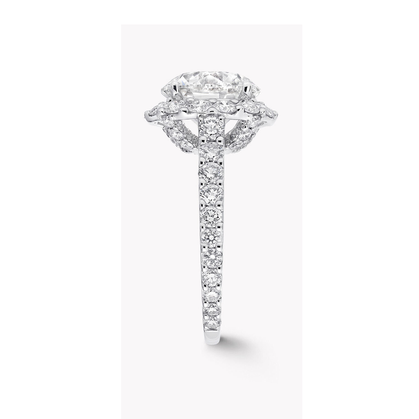 GLF-RGR618 four-prong 1ct stone straight arm nail-set diamond ring 11#