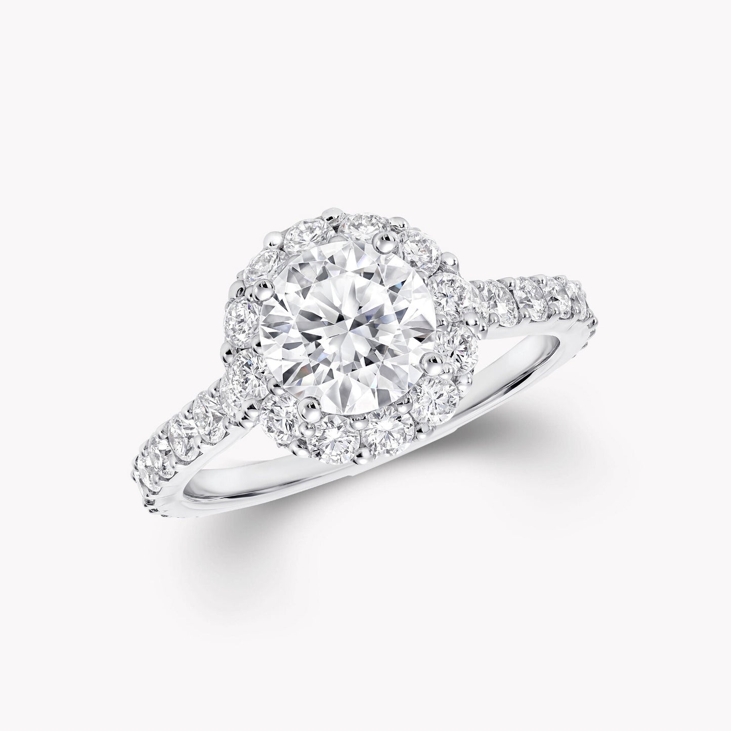 GLF-RGR618 four-prong 1ct stone straight arm nail-set diamond ring 11#