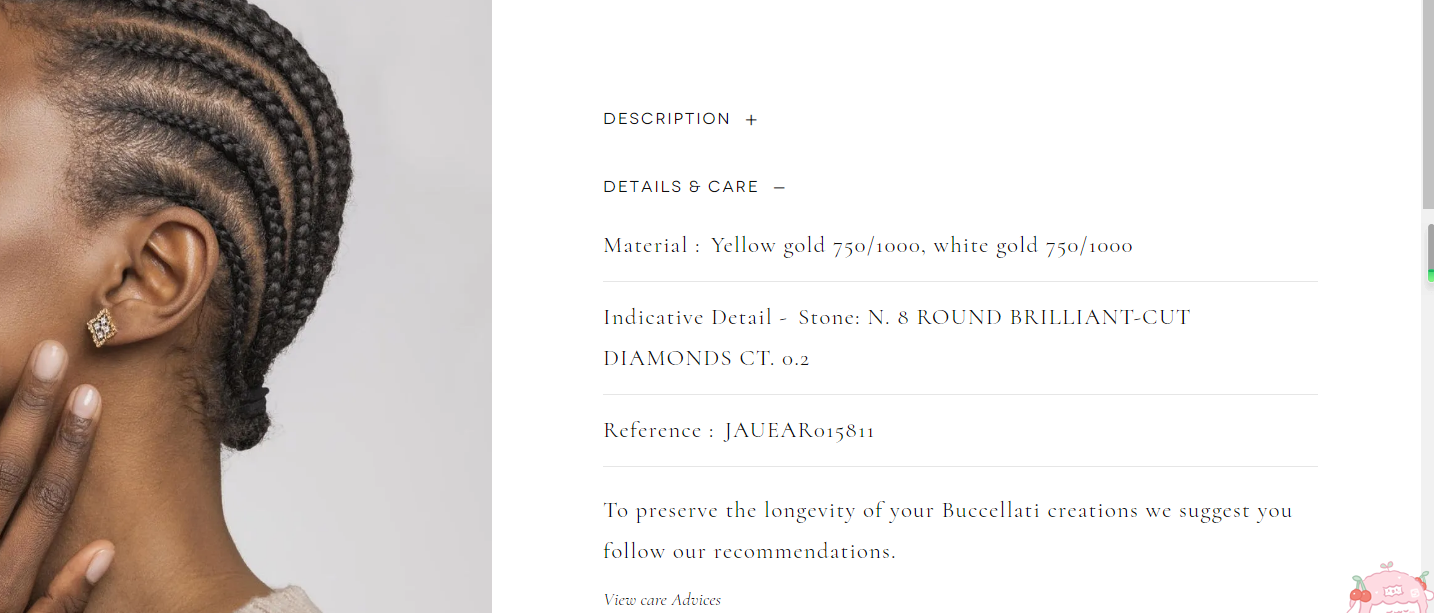 BQLT-JAUEAR015811菱形花边分色中间镶钻耳钉