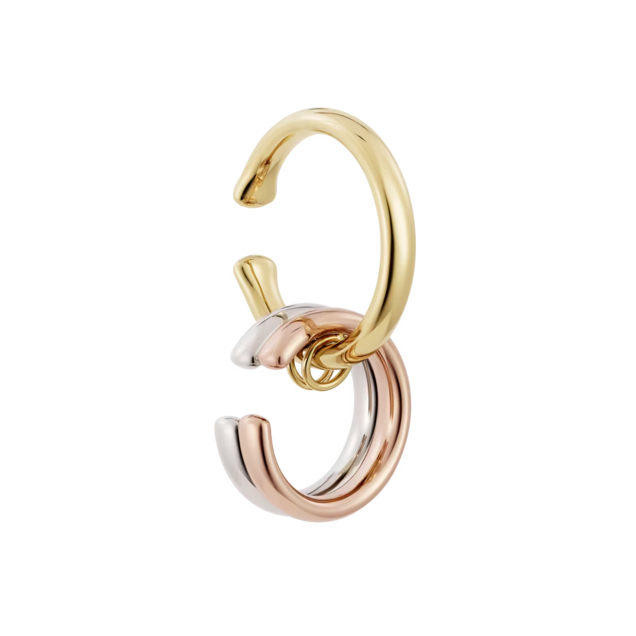 KDY-B8301480 single-sided color-separated three-ring ear cuff, a multi-wear earring