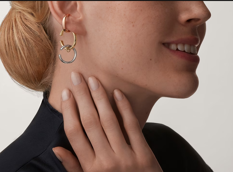 KDY-B8301480 single-sided color-separated three-ring ear cuff, a multi-wear earring