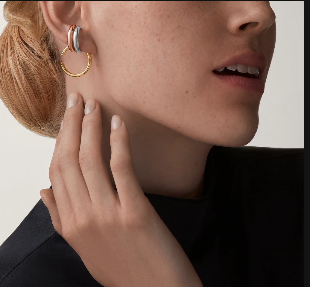 KDY-B8301480 single-sided color-separated three-ring ear cuff, a multi-wear earring