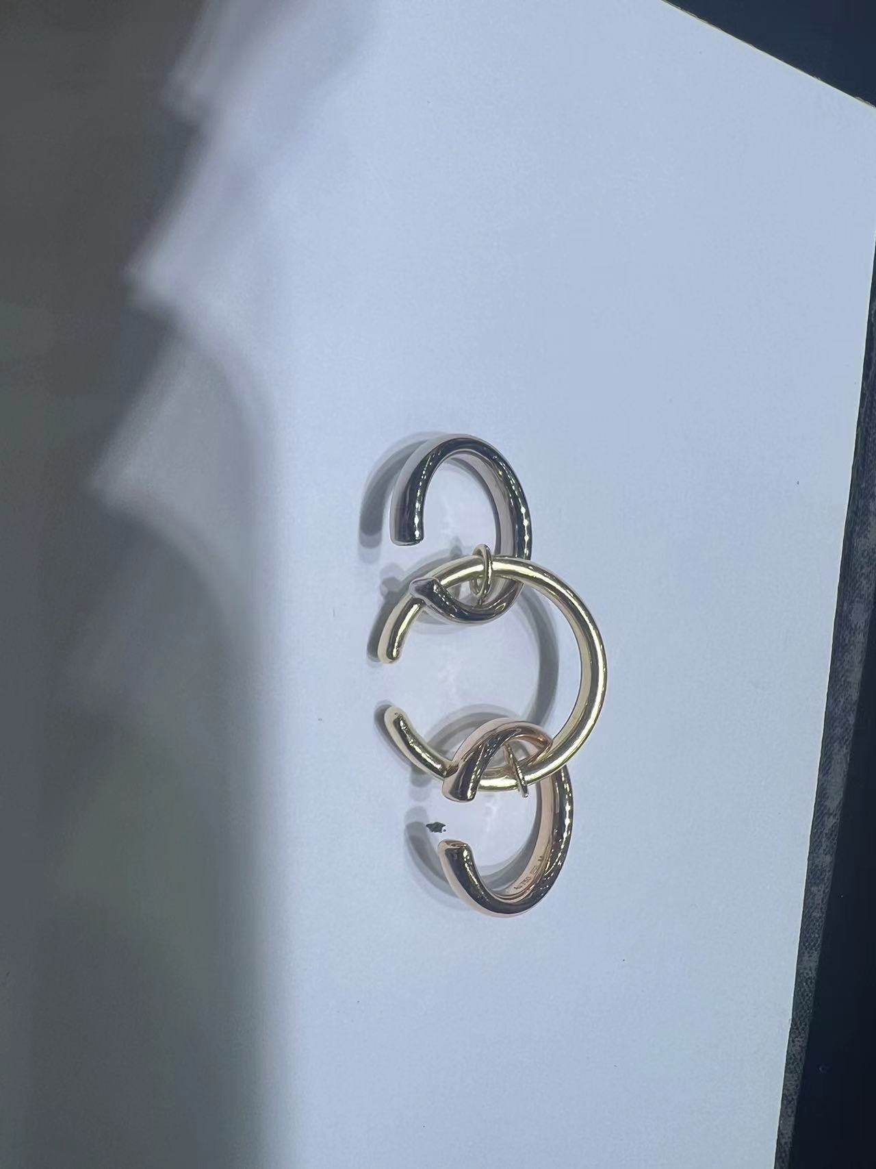KDY-B8301480 single-sided color-separated three-ring ear cuff, a multi-wear earring