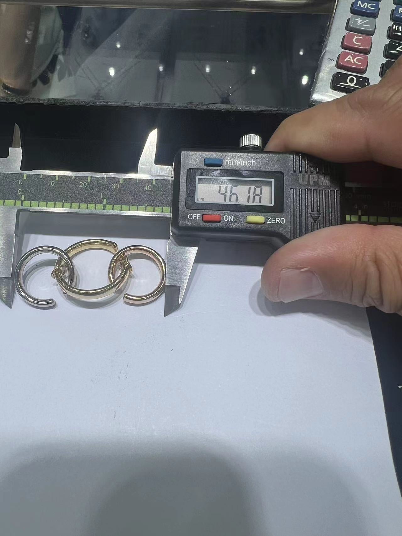 KDY-B8301480 single-sided color-separated three-ring ear cuff, a multi-wear earring