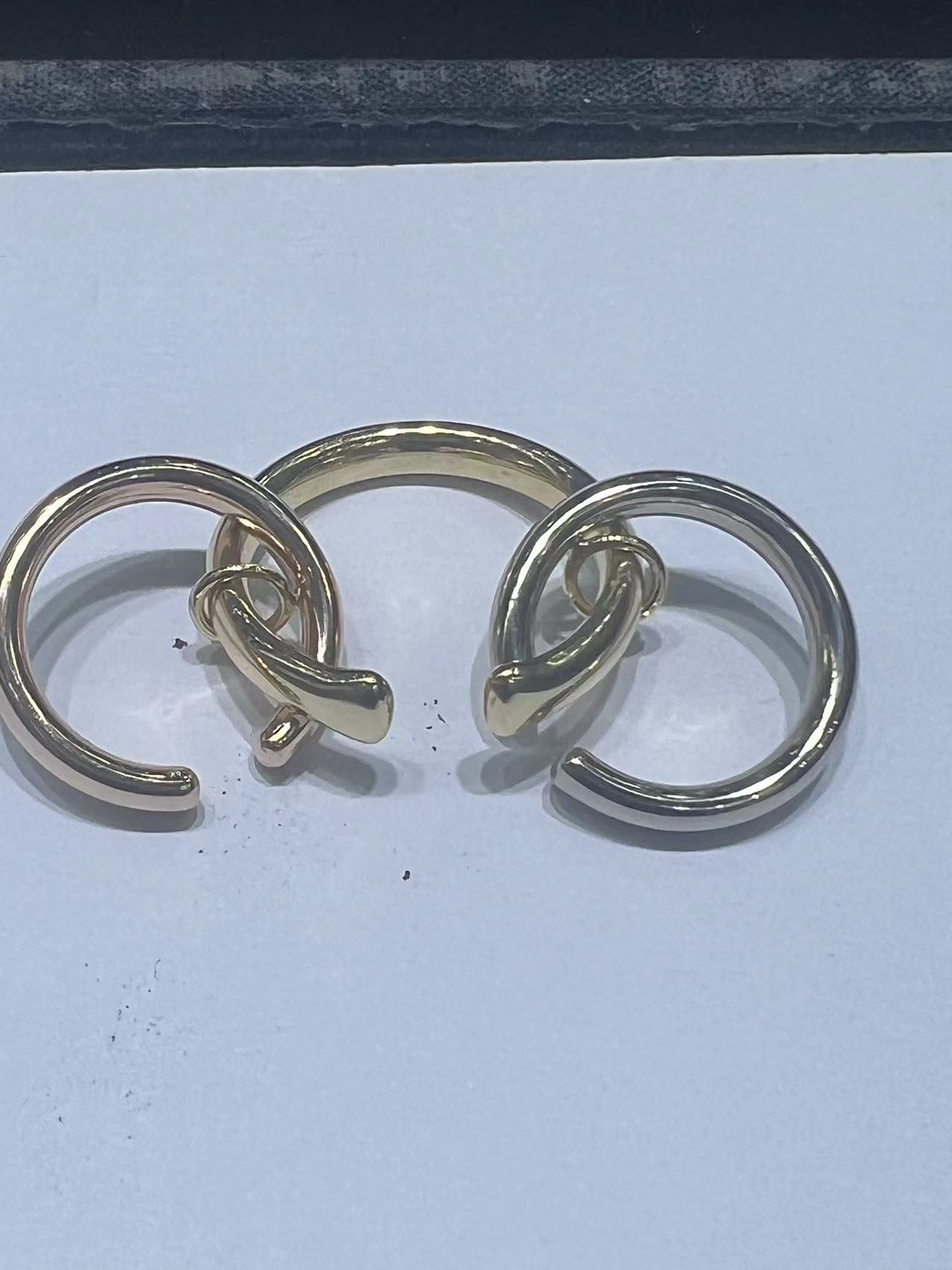 KDY-B8301480 single-sided color-separated three-ring ear cuff, a multi-wear earring