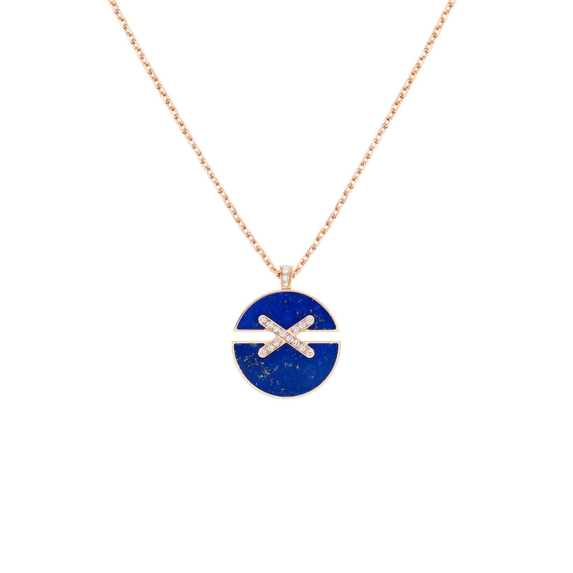 SM-084650 Agate Split Medium Round Cross Shell Light Gold Pendant