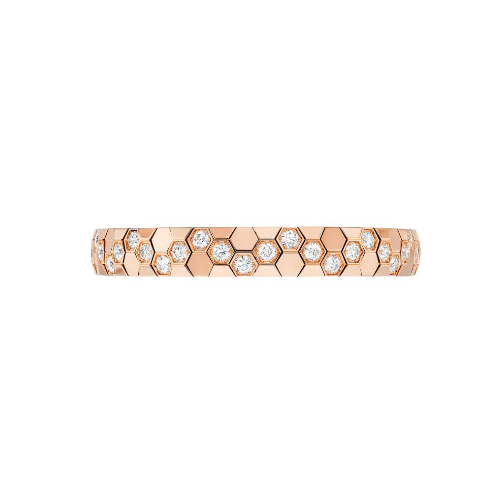 SM-085392 8.9mm narrow honeycomb half diamond bracelet