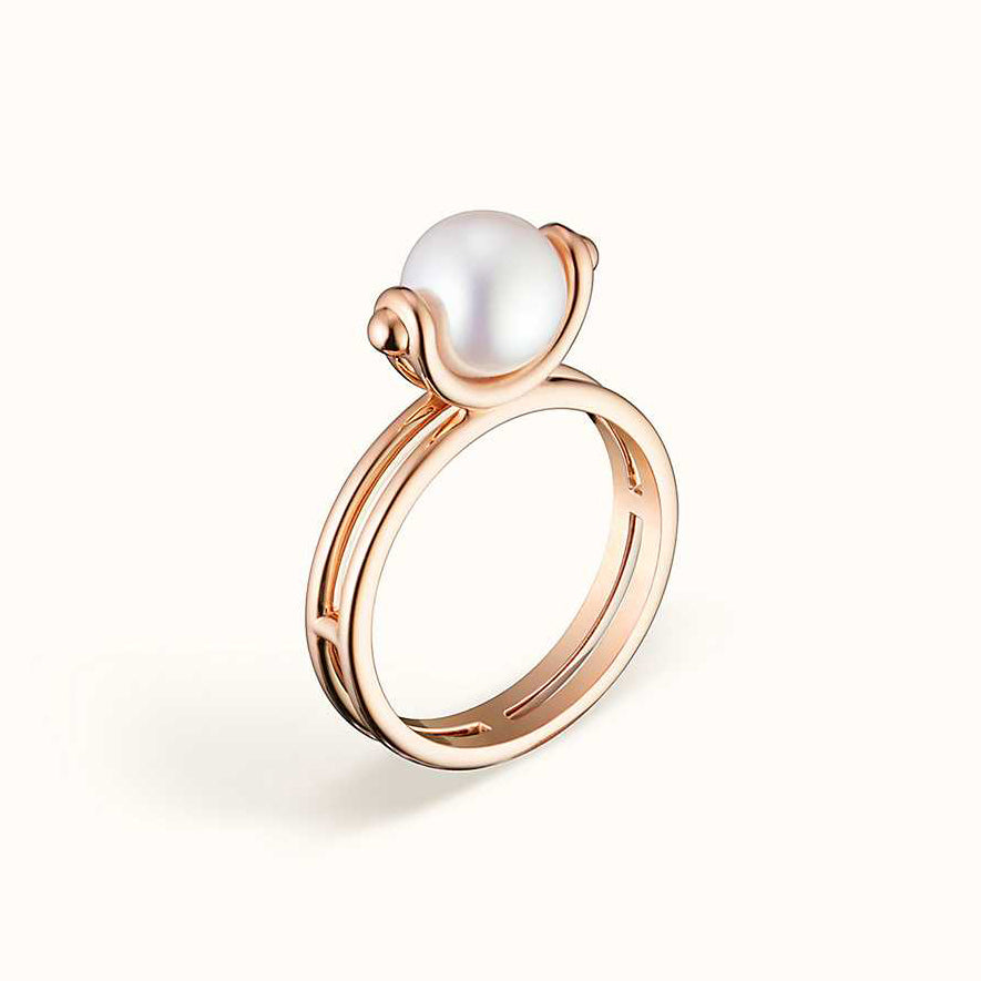 AMS-H122600B Pearl H Arm Day Ring
