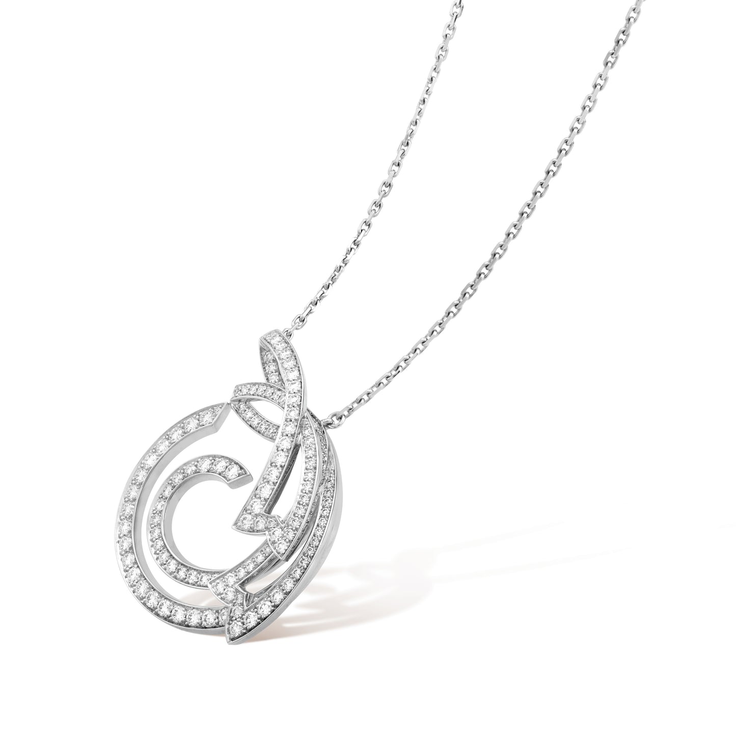 VCARP3J300 Diamond Pendant Phoenix Tail