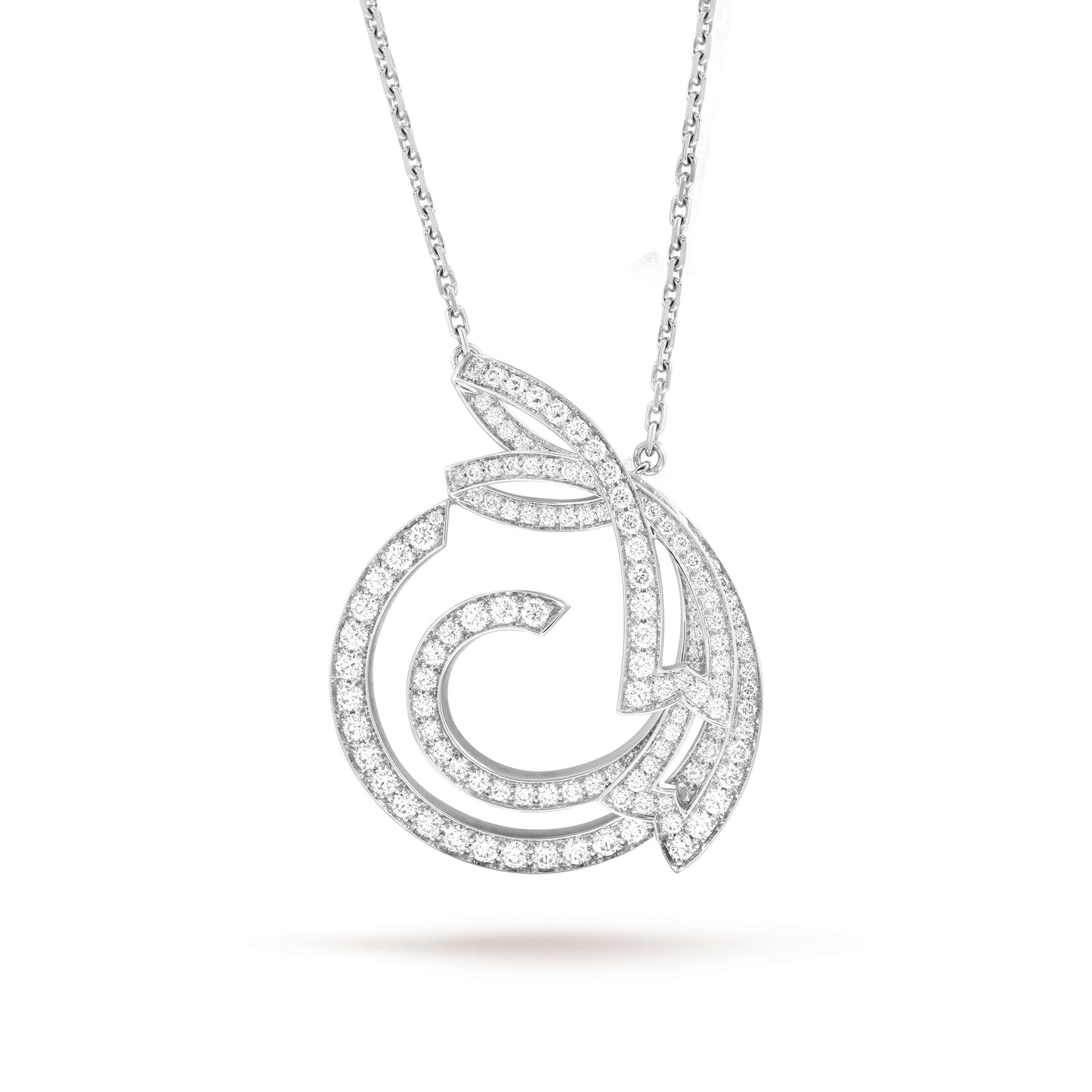 VCARP3J300 Diamond Pendant Phoenix Tail