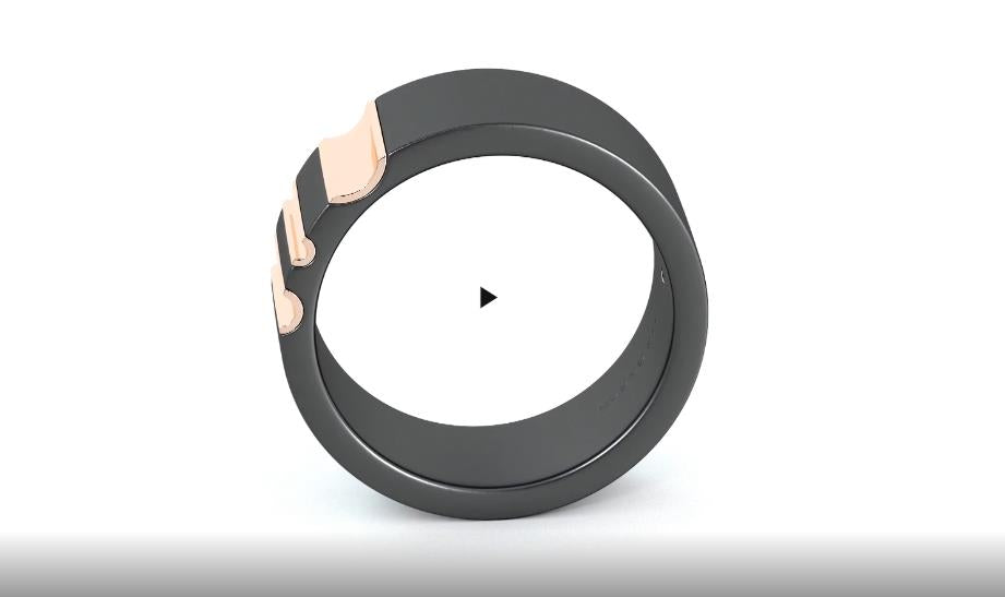 DBES-R103894 Color-separated wide strip ring titanium alloy