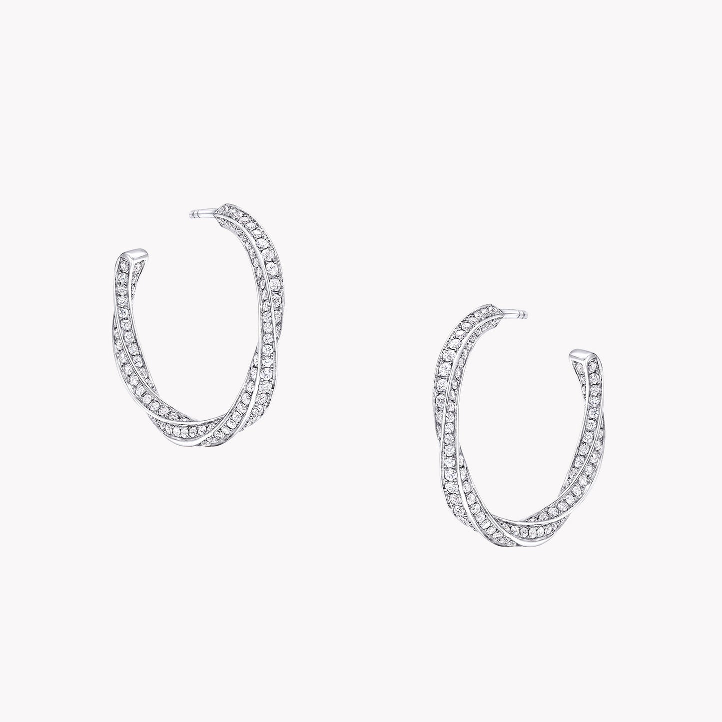 GLF-RGE1497 spiral diamond hoop earrings