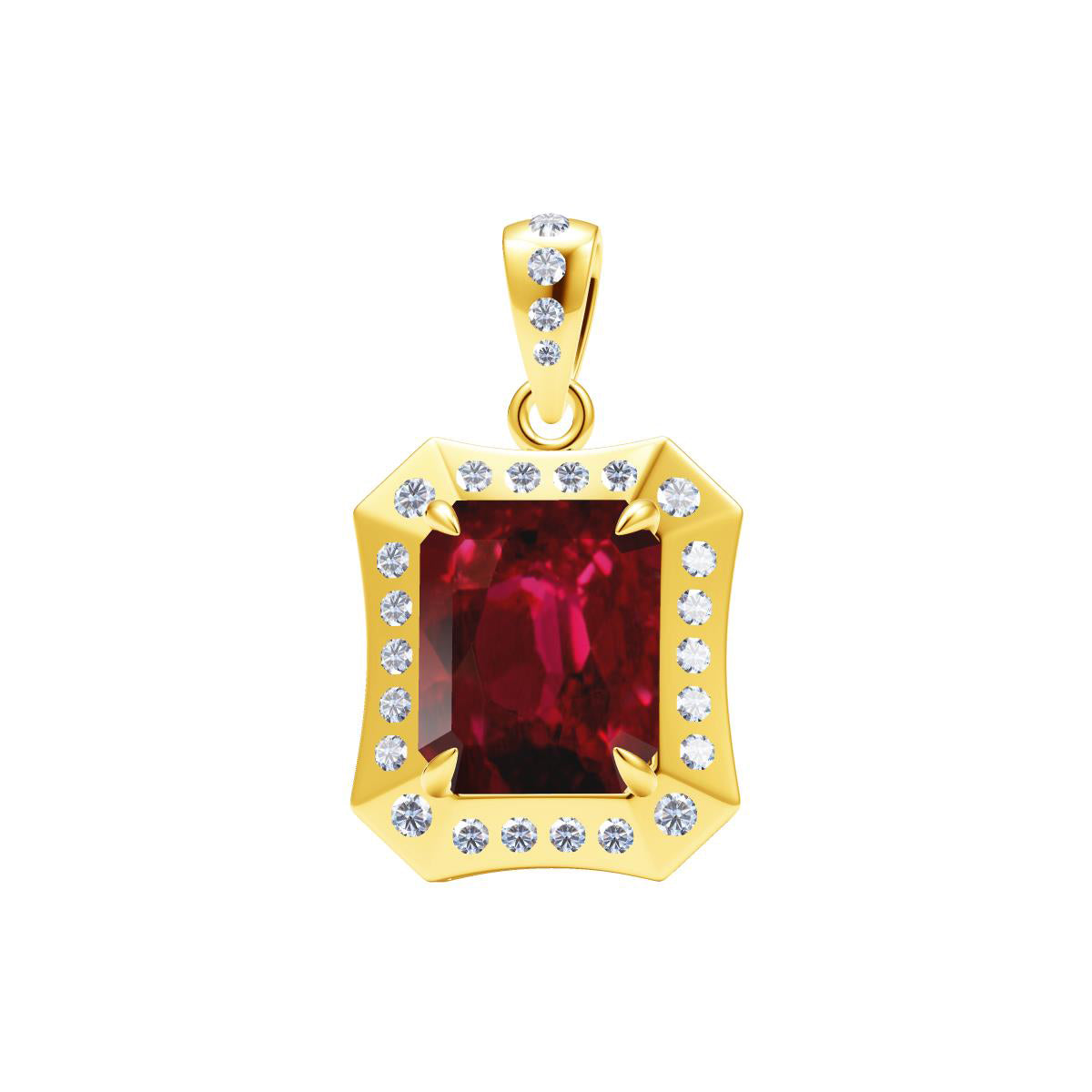 KLX-656264 octagonal stone pendant main stone 8.96x7.08x4.18mm